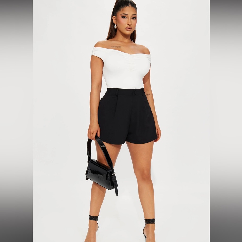 Black Trouser Shorts